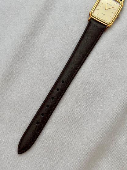 Seiko Lassale Gold Toned Tank Ladies Watch, caseback detail of a vintage women's watch at Gilded Hour.