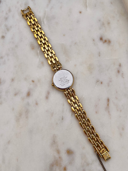 Seiko Tisse Gold Toned Women's Watch, case profile of a vintage women's watch at Gilded Hour.