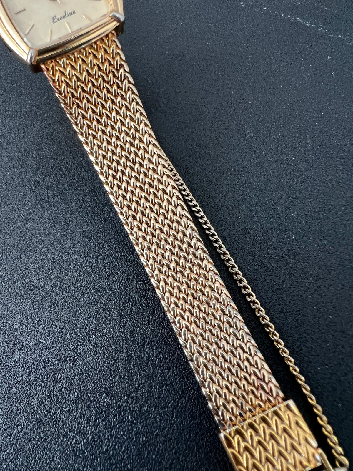 Seiko Exceline Champagne Dial Gold Cushion Women’s Watch — product photograph 5, Gilded Hour NZ.