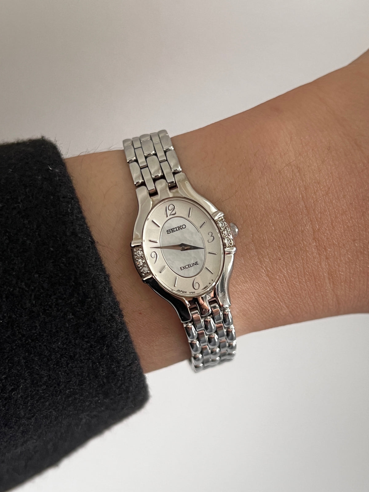 Seiko Exceline Oval Diamond Bezel Watch, product photograph 7.