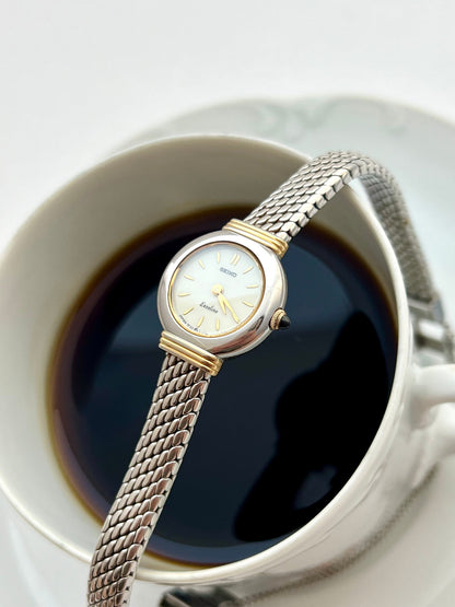 Seiko Two Toned Snake Skin Pattern Bracelet Watch, product photograph 2.