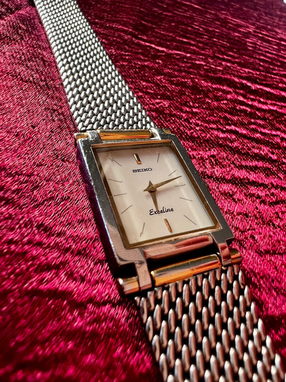 Seiko Exceline White Dial Mesh Bracelet women's watch — product photograph 4