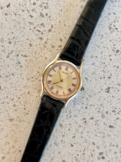 Seiko Exceline Salmon Cream Dial Two Tone Women's Watch | Product photograph 6
