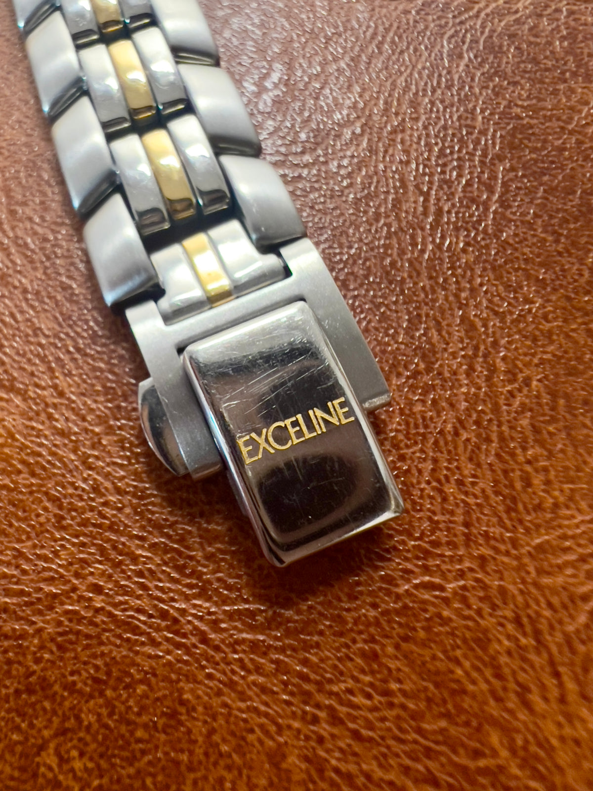 Seiko Exceline Blue Marker Two Tone Women's Watch — product photograph 5, Gilded Hour NZ.