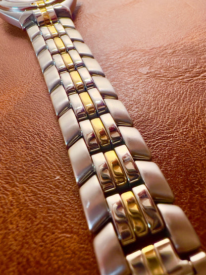 Seiko Exceline Blue Marker Two Tone Women's Watch — product photograph 6, Gilded Hour NZ.