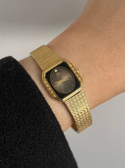 Seiko Galaxy Black Dial Octagonal Watch, product photograph 7.