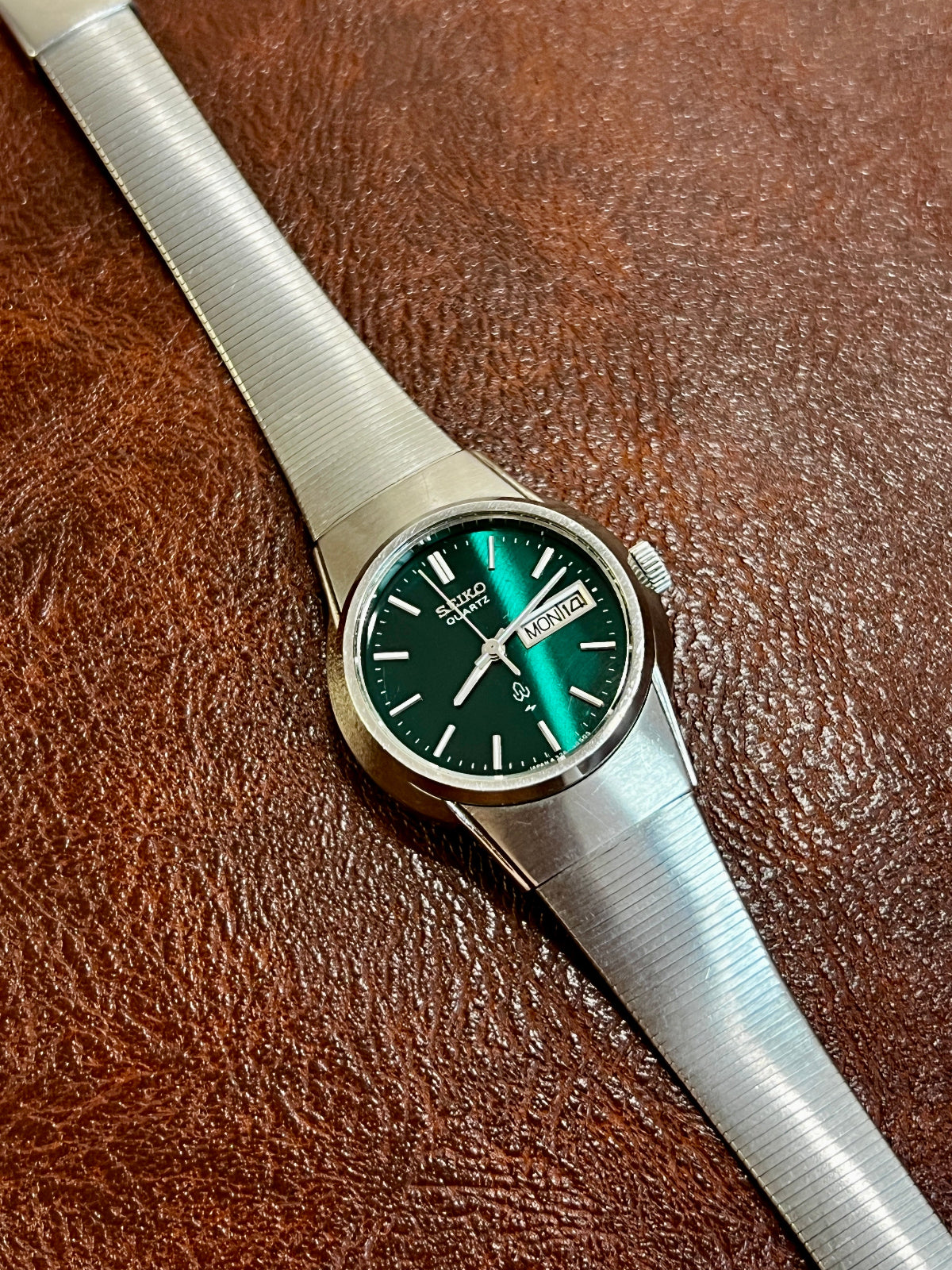 Seiko Green Dial Day Date Watch 4326-0050, product photograph 1.