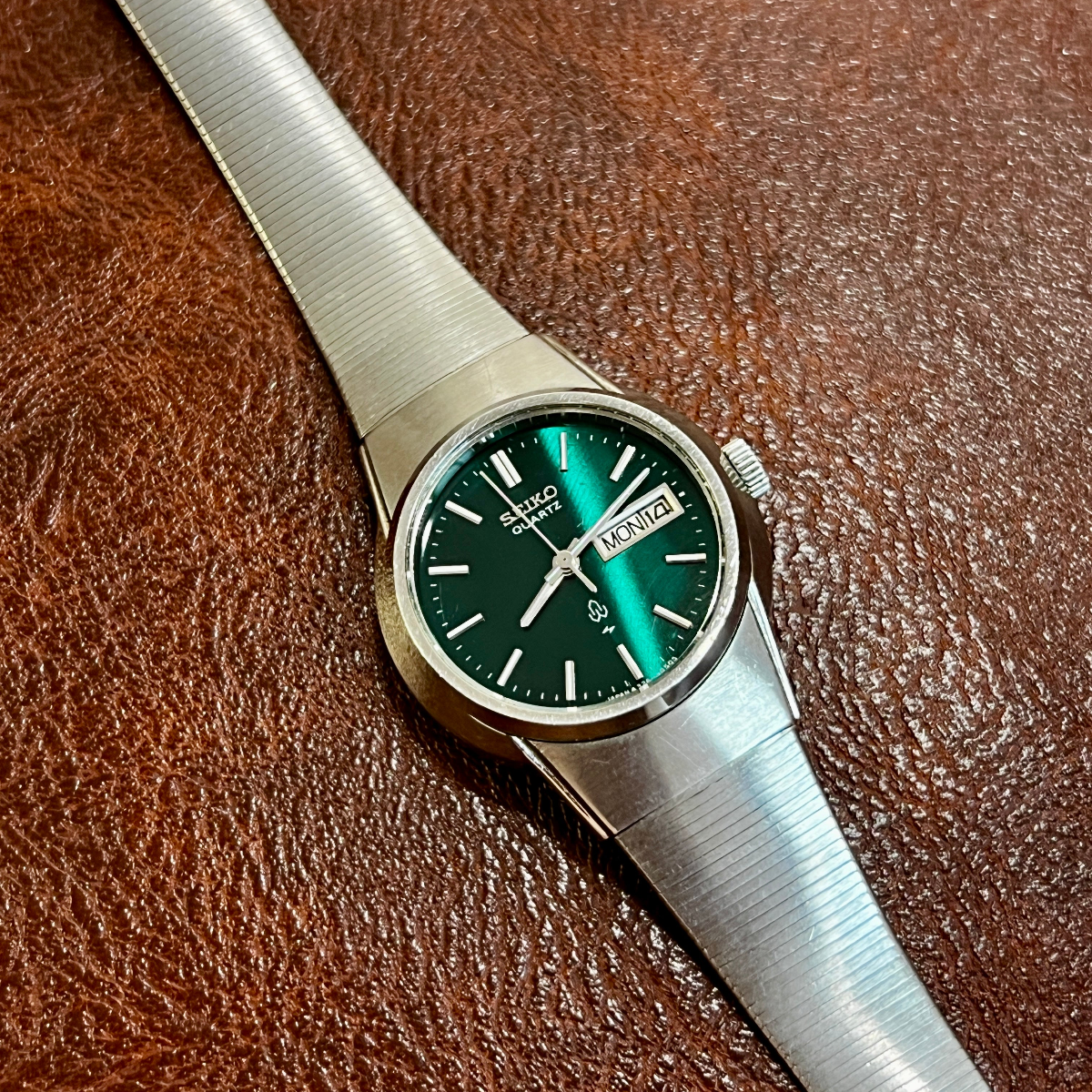 Seiko Green Dial Day Date Watch 4326-0050, product photograph 3.