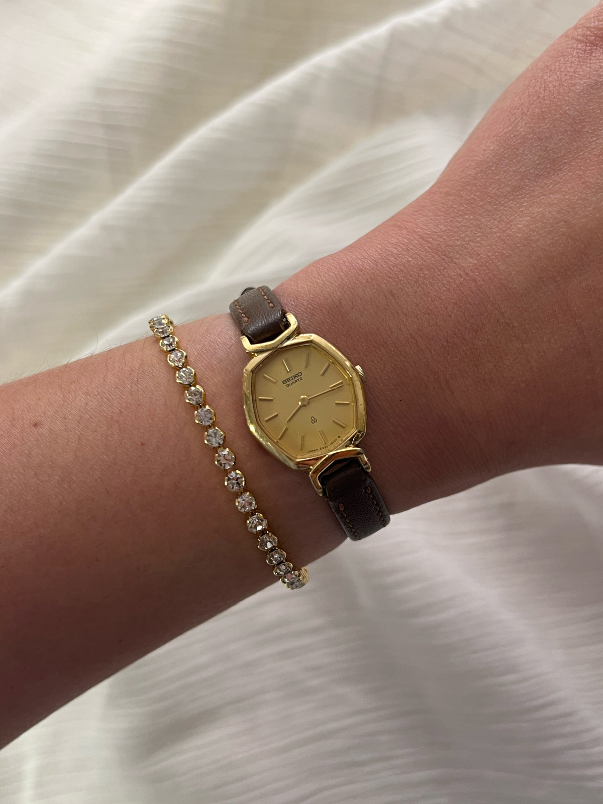 Seiko Champagne Dial Soft Hexagonal Women's Watch — product photograph 2