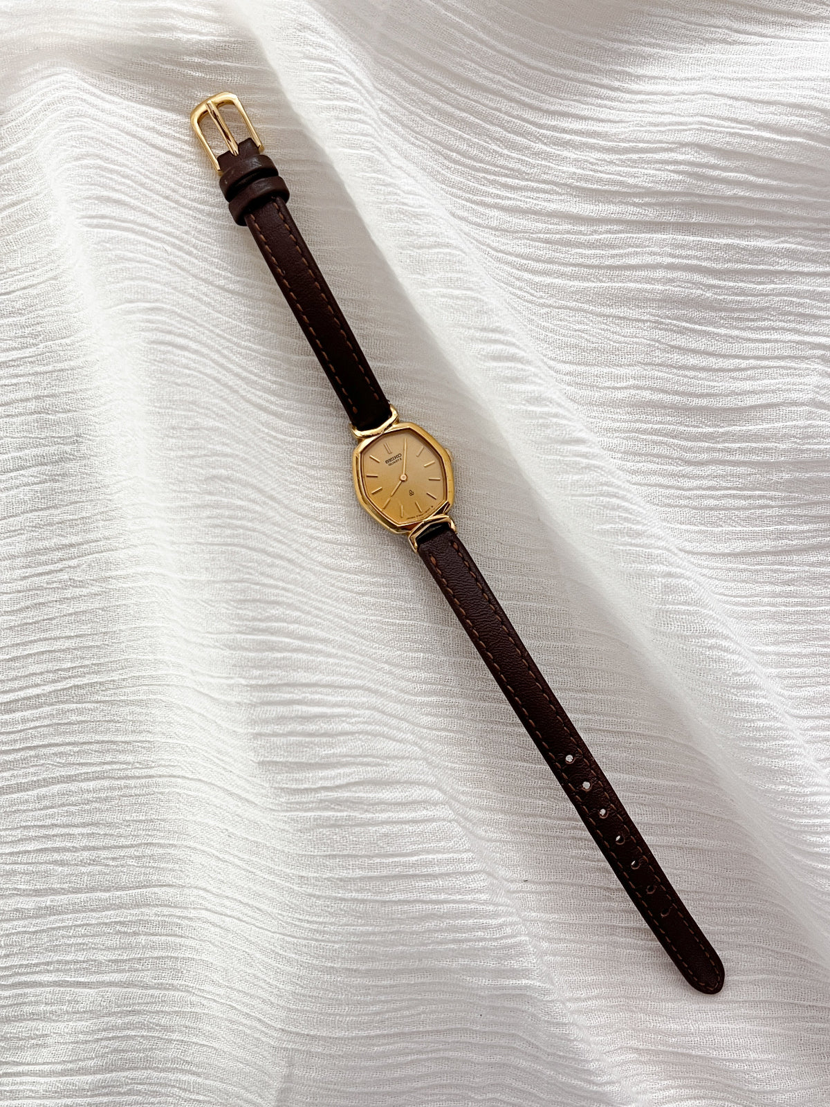 Seiko Champagne Dial Soft Hexagonal Women's Watch — product photograph 3