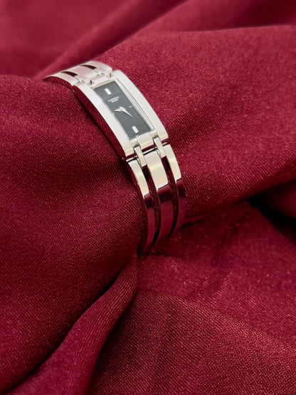 Seiko Lassale Charcoal Dial Silver Bangle Women’s Watch, product view.