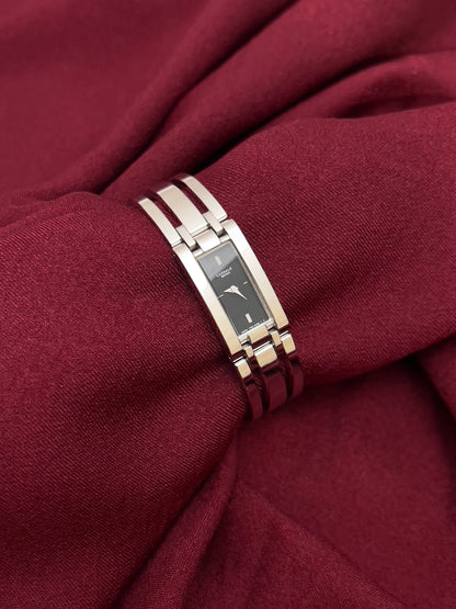 Seiko Lassale Charcoal Dial Silver Bangle Women’s Watch, product view.