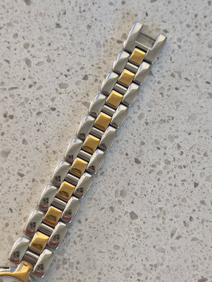 Seiko Lucent Two Tone Woman's Watch, vintage women's watch product photo 4 of 6.