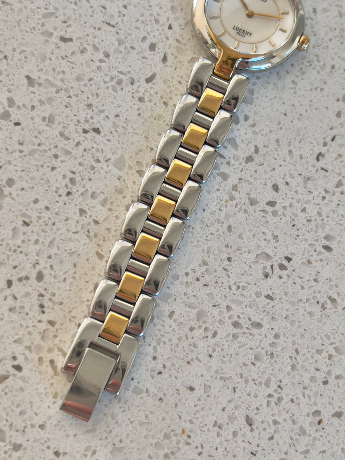 Seiko Lucent Two Tone Woman's Watch, vintage women's watch product photo 5 of 6.
