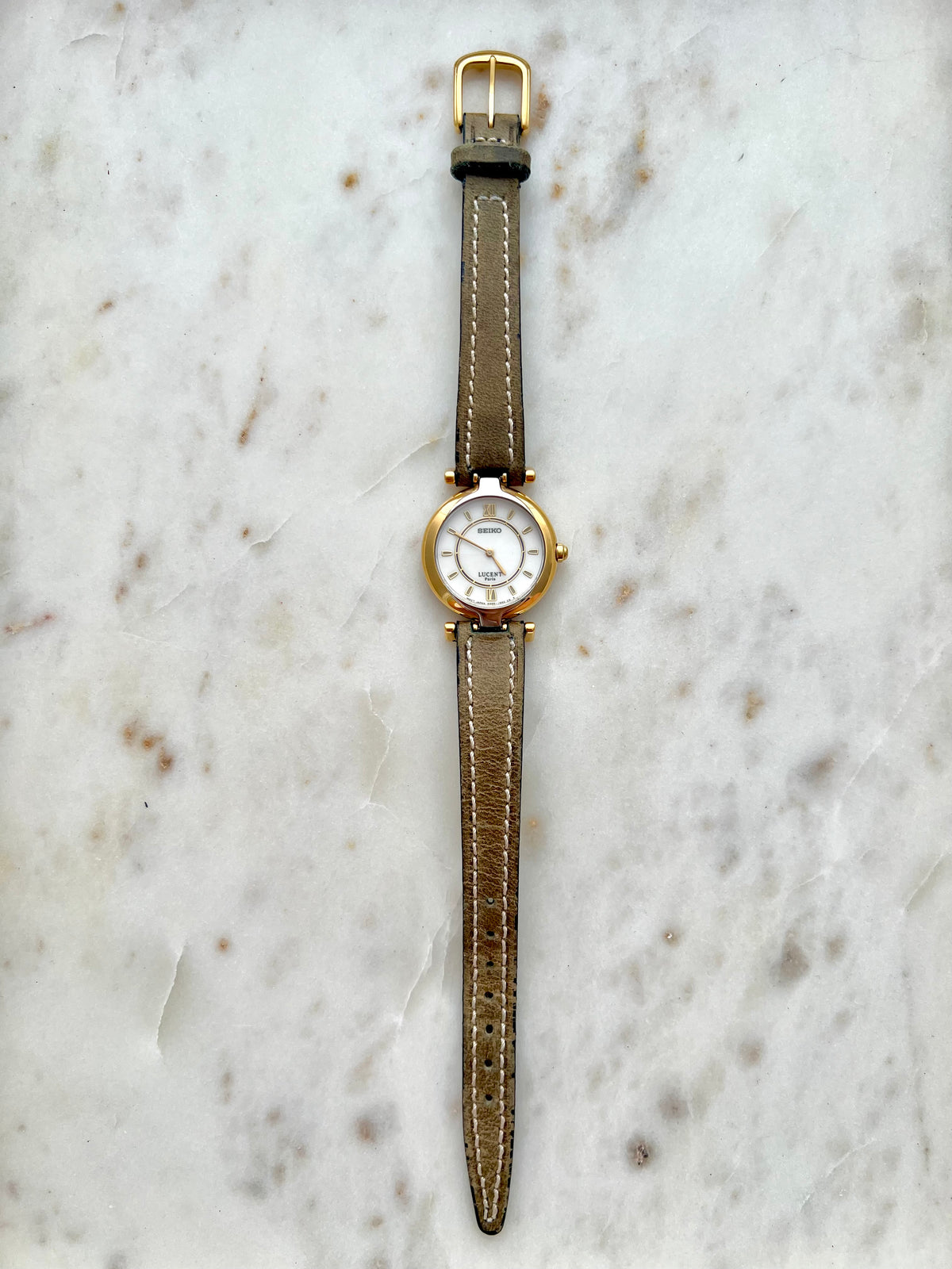 Seiko Lucent Gold Tone Women’s Watch with Roman Numeral Dial, product view 5.