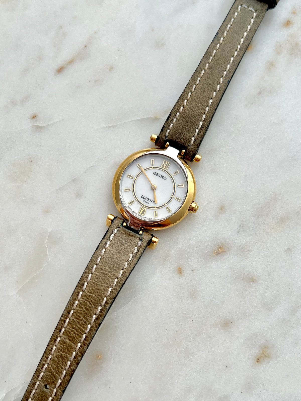 Seiko Lucent Gold Tone Women’s Watch with Roman Numeral Dial, product view 6.
