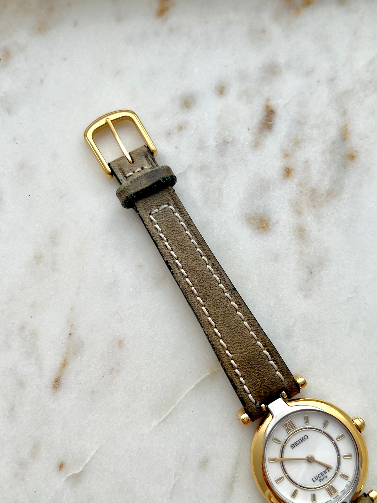 Seiko Lucent Gold Tone Women’s Watch with Roman Numeral Dial, product view 7.
