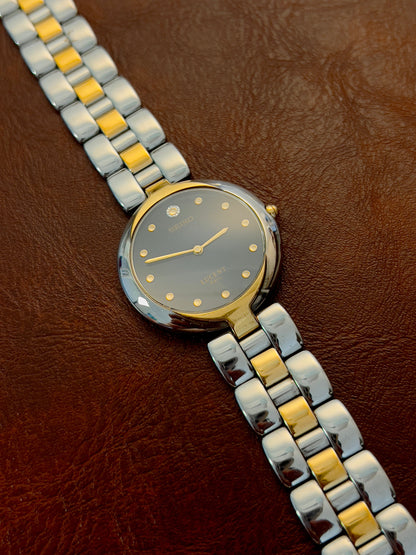 Seiko Lucent Blue Dial Two Tone Watch, product photograph 2.