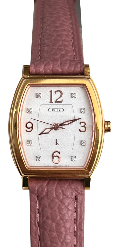 Seiko Lukia Gold Tonneau Diamond Women’s Watch