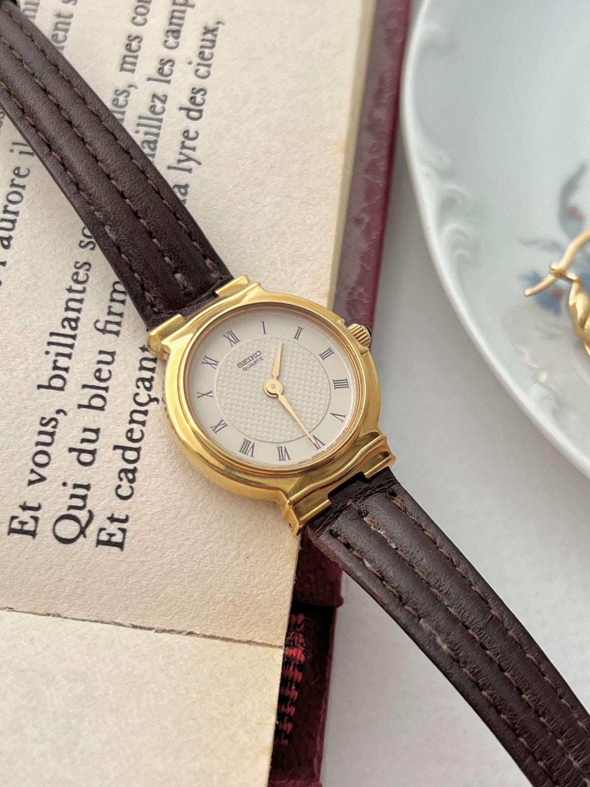 Seiko Gold Toned Sculpted Woman's Watch, product photograph 5.