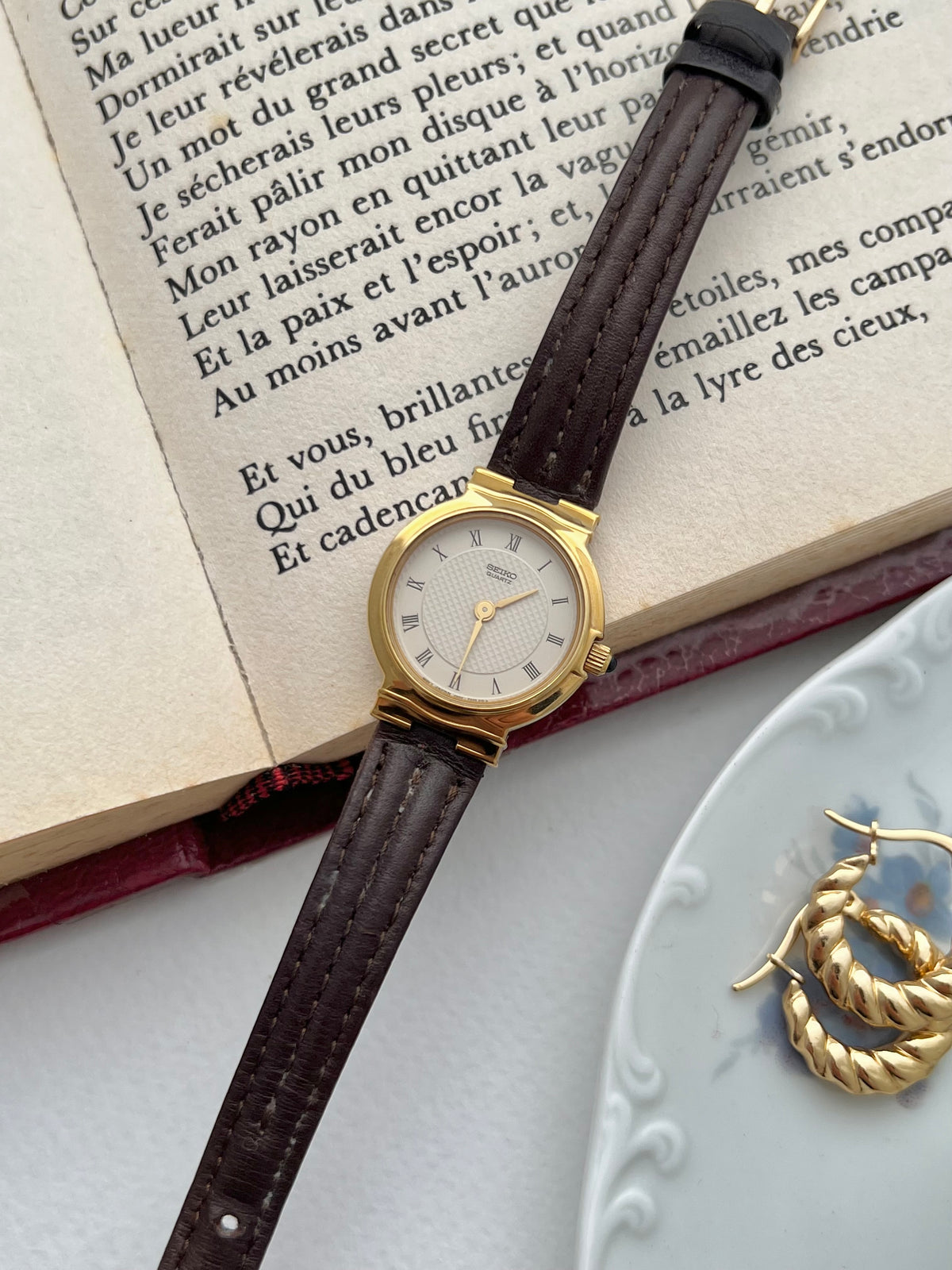 Seiko Gold Toned Sculpted Woman's Watch, product photograph 2.