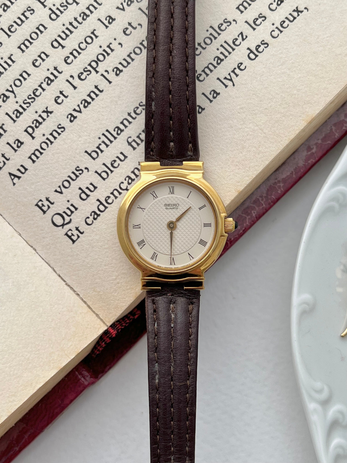Seiko Gold Toned Sculpted Woman's Watch, product photograph 4.