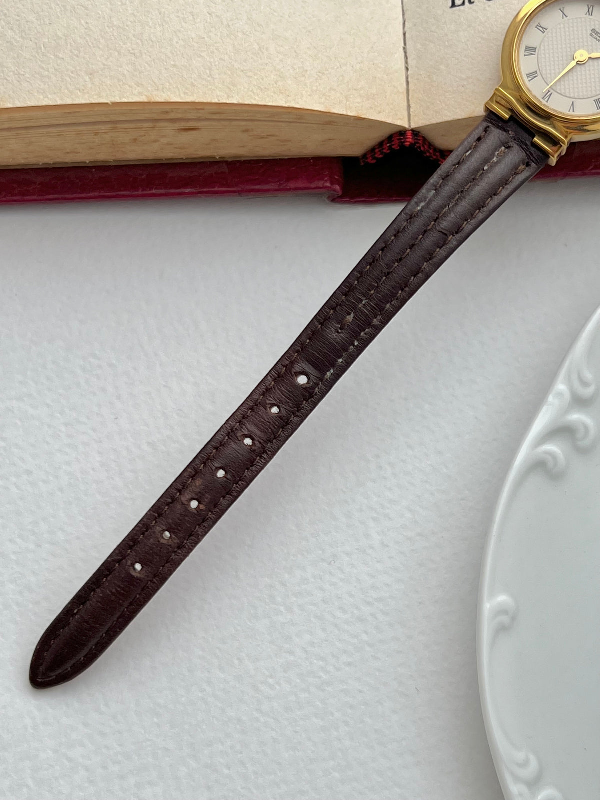 Seiko Gold Toned Sculpted Woman's Watch, product photograph 8.