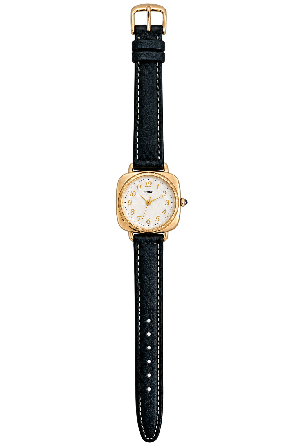 Seiko Nouveau Gold Tone Cushion Case Women’s Watch