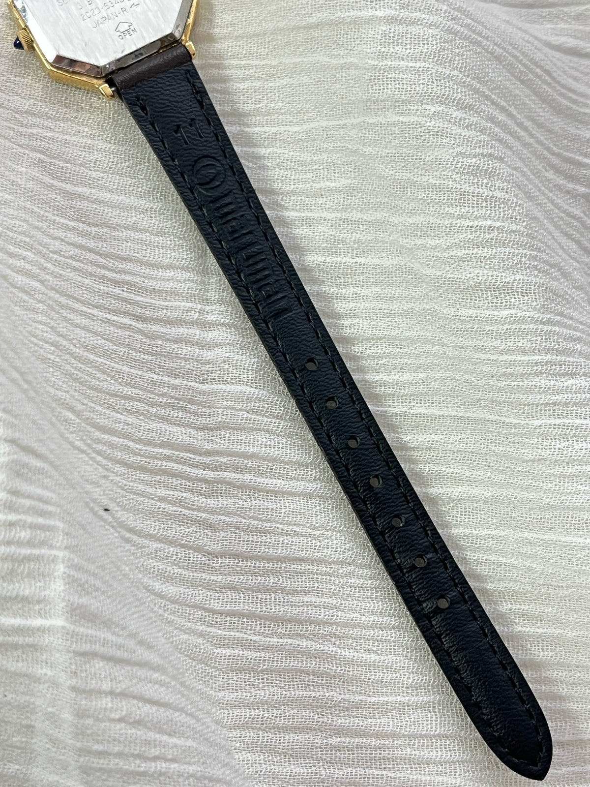 Seiko Exceline Octagonal Blue Enamel Bezel Women's Watch — product photograph 6