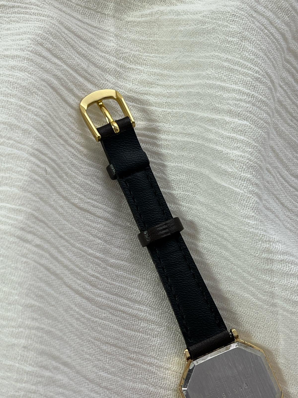 Seiko Exceline Octagonal Blue Enamel Bezel Women's Watch — product photograph 7