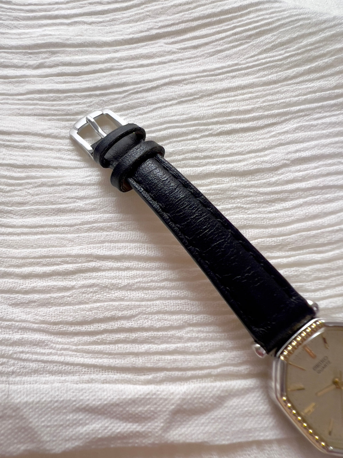Seiko Octagonal Beaded Bezel Two Tone Women's Watch — product photograph 5