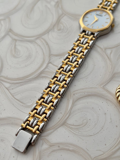 Seiko Octagonal Rope Link Two Tone Women's Watch — product photograph 7, Gilded Hour NZ.