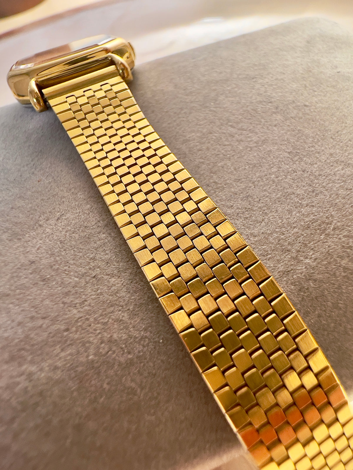 Seiko Gold Toned Octagonal Woman's Watch, front view of a vintage women's watch at Gilded Hour.