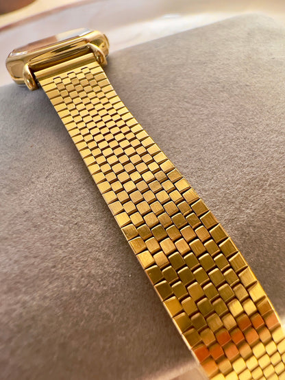 Seiko Gold Toned Octagonal Woman's Watch, front view of a vintage women's watch at Gilded Hour.