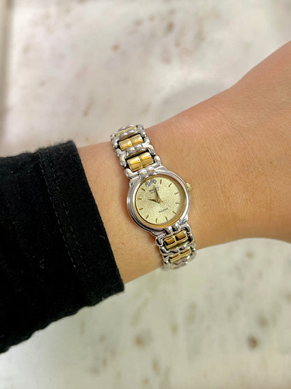 seiko phoenix two tone textured dial watch watch, view 2.