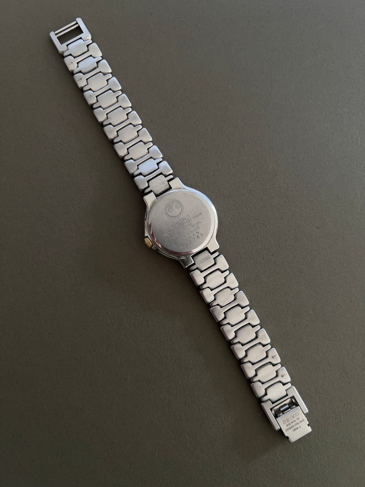 Seiko Presage Date Dial Two Tone Women’s Watch featuring integrated two tone bracelet; vintage watch product image 9.