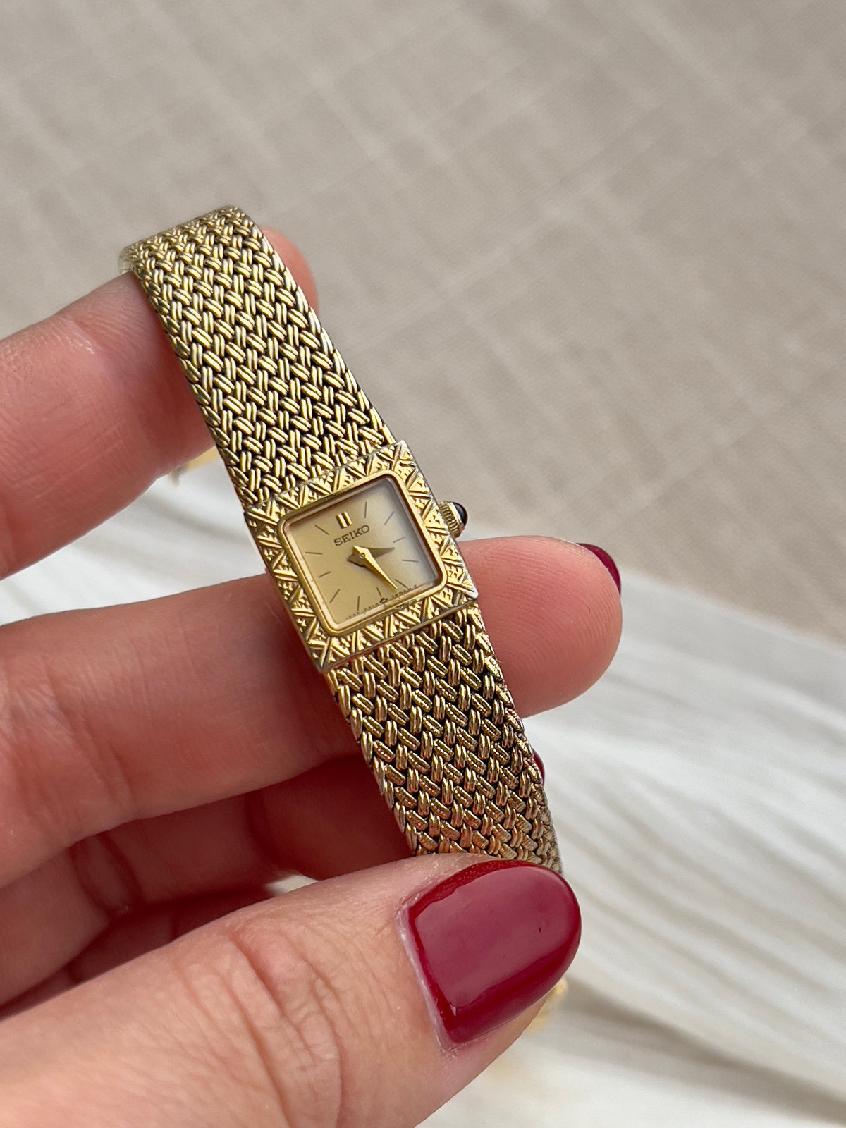 Seiko Elegant Mini Square Women's Watch, product photograph 4.