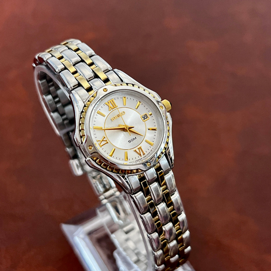 Seiko Sports Casual Two Tone Women's Watch; vintage watch product image 1.