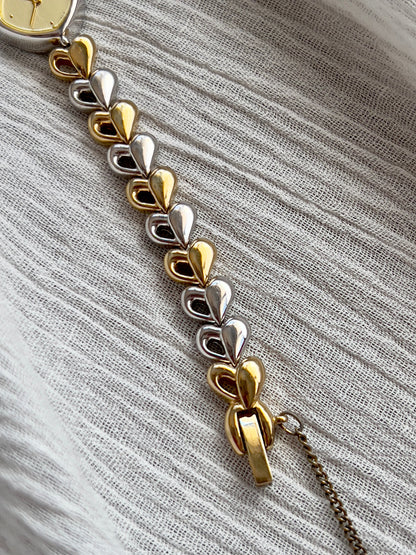 Seiko Tissé Two Tone Heart Bracelet Women's Watch — product photograph 4