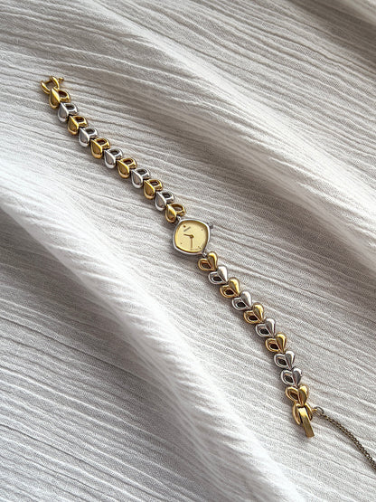 Seiko Tissé Two Tone Heart Bracelet Women's Watch — product photograph 6