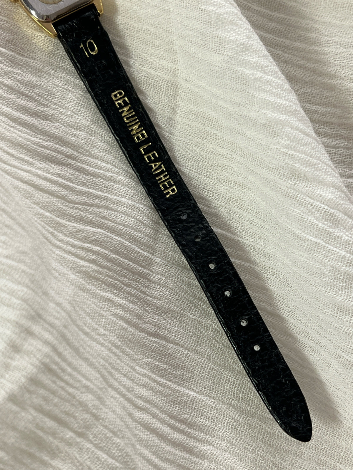 Seiko Black Dial Gold Tone Tonneau Women's Watch — product photograph 4