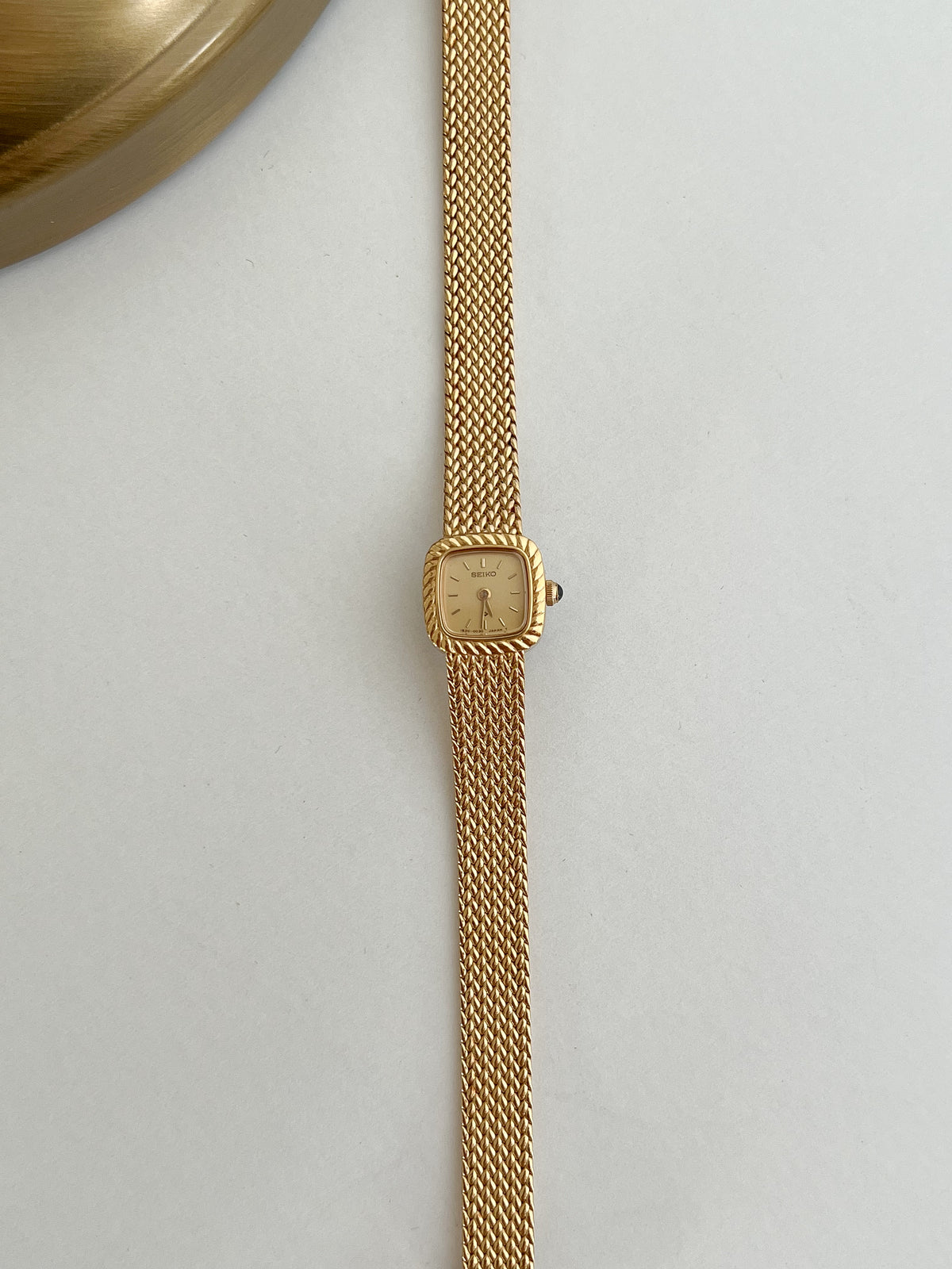 Seiko Tissé Mini Gold Rope Bezel watch — full watch
