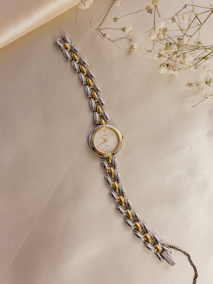 Seiko Tissé White Floral Dial Two Tone women's watch — product photograph 3