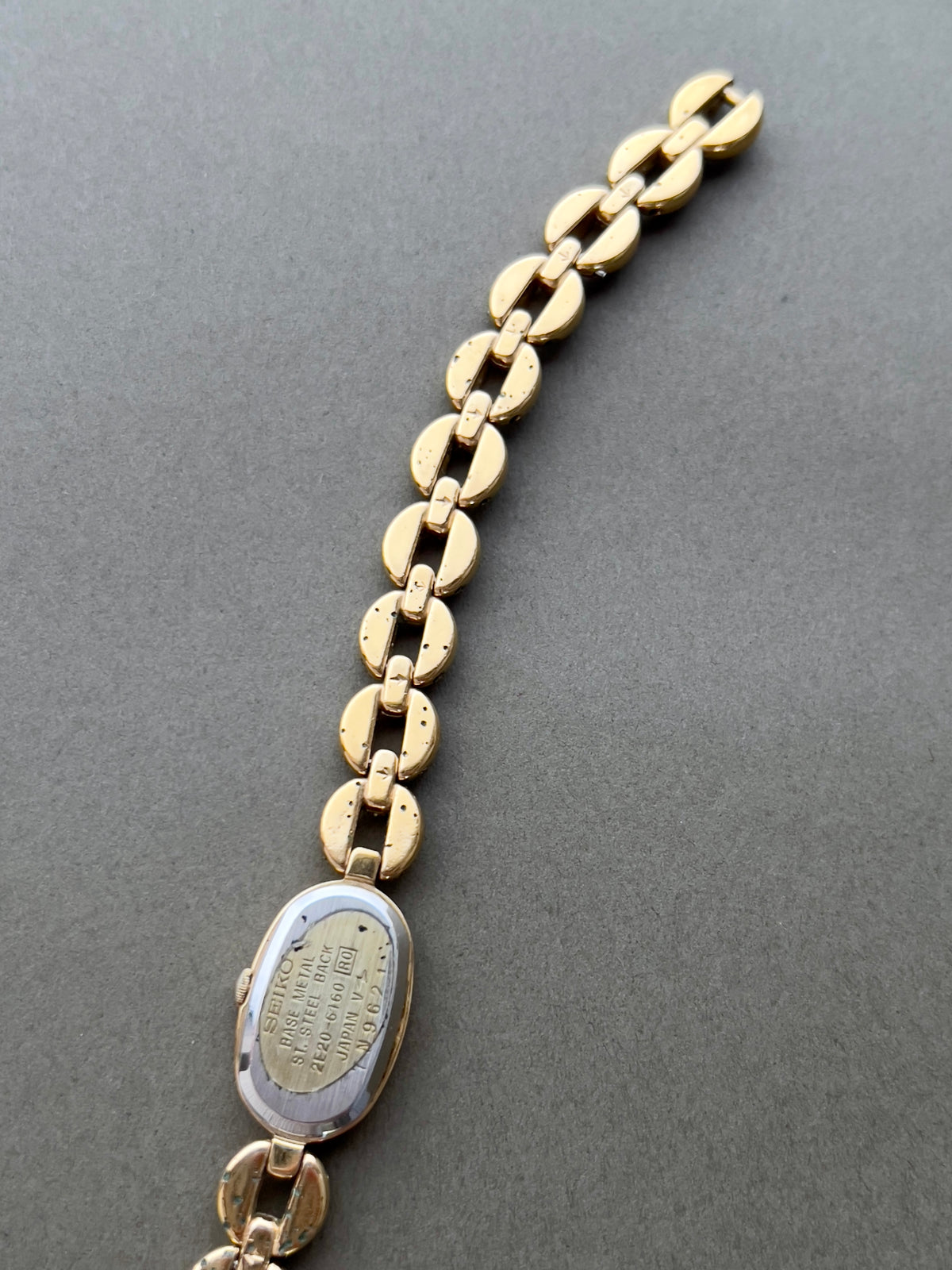 Seiko Black Dial Gold Tone Capsule Women's Watch — product photograph 6, Gilded Hour NZ.
