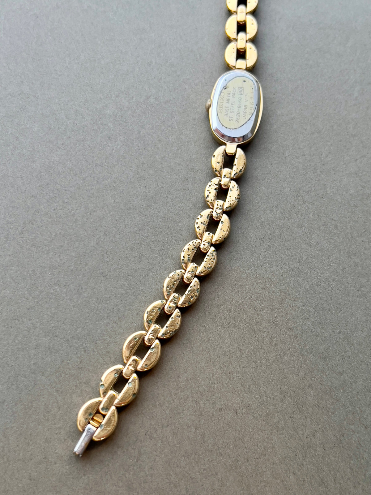 Seiko Black Dial Gold Tone Capsule Women's Watch — product photograph 7, Gilded Hour NZ.