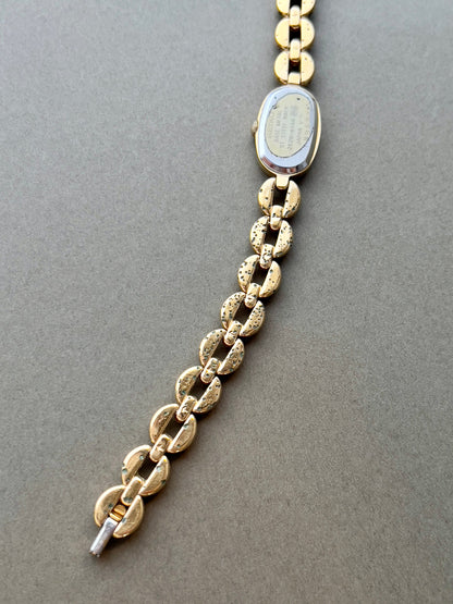 Seiko Black Dial Gold Tone Capsule Women's Watch — product photograph 7, Gilded Hour NZ.