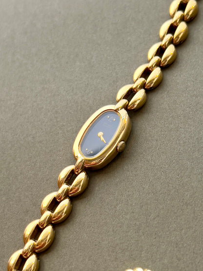 Seiko Black Dial Gold Tone Capsule Women's Watch — product photograph 9, Gilded Hour NZ.