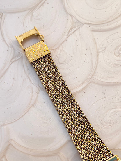 Seiko Exceline Champagne Dial Gold Tone Tank Women's Watch — product photograph 4
