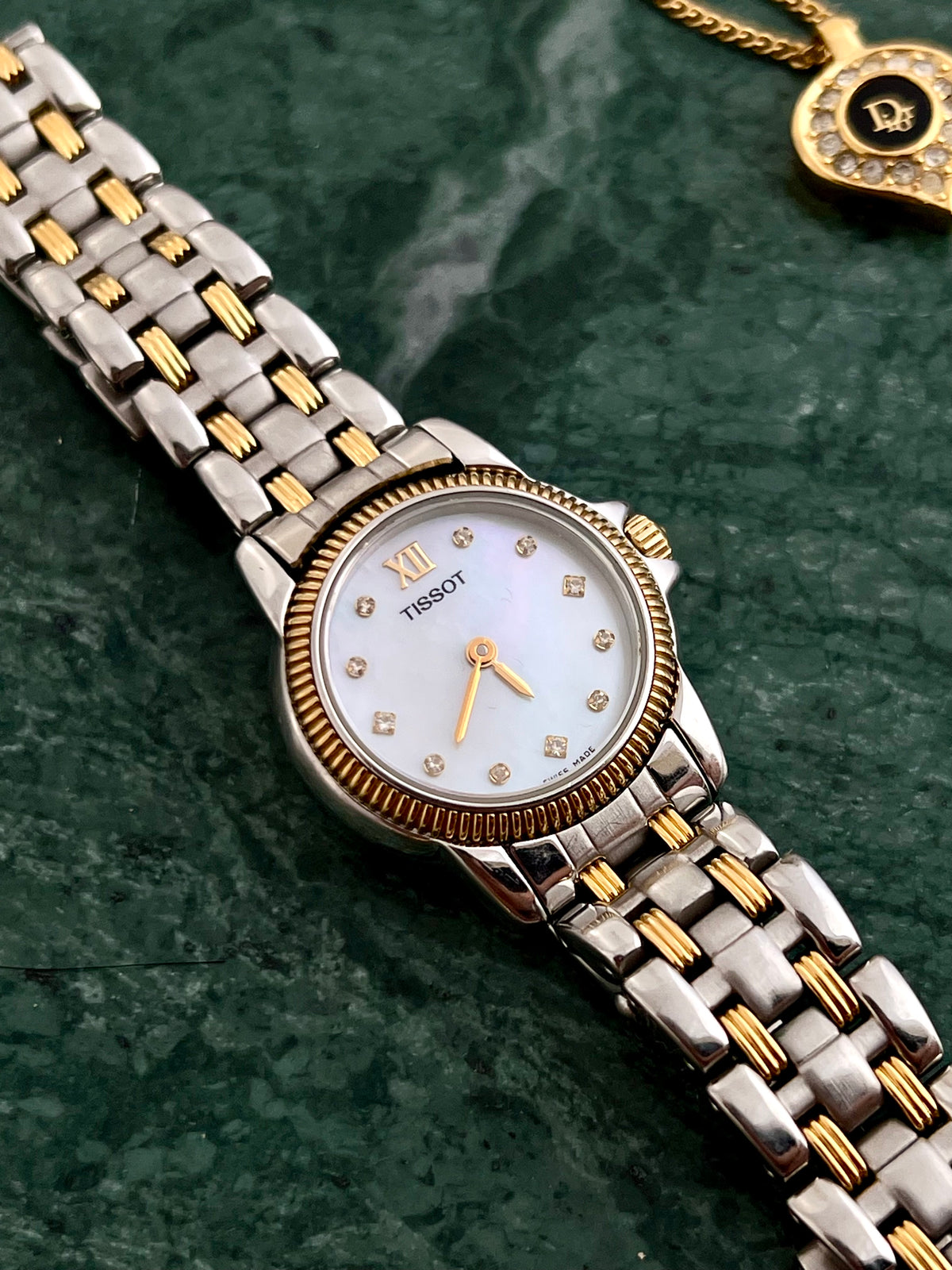 Tissot Mother of Pearl Diamond Accent watch — front view