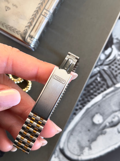 Tissot Seastar Patterned Dial Two Tone Women's Watch — product photograph 4, Gilded Hour NZ.
